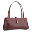 Bolsa De Ombro Couro Lezard Vinho /Couro Vinho - imagem 3