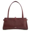 Bolsa De Ombro Couro Lezard Vinho /Couro Vinho - imagem 4