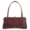 Bolsa De Ombro Couro Lezard Vinho /Couro Vinho - imagem 4