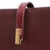 Bolsa De Ombro Couro Lezard Vinho /Couro Vinho - imagem 6