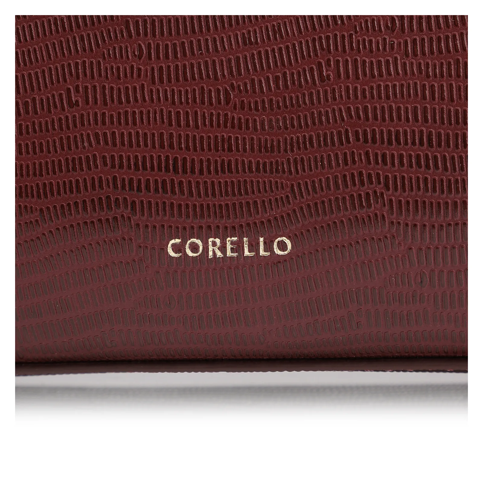 Bolsa De Ombro Couro Lezard Vinho /Couro Vinho