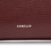 Bolsa De Ombro Couro Lezard Vinho /Couro Vinho - imagem 7