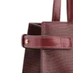 Bolsa De Ombro Couro Lezard Vinho /Couro Vinho - imagem 9