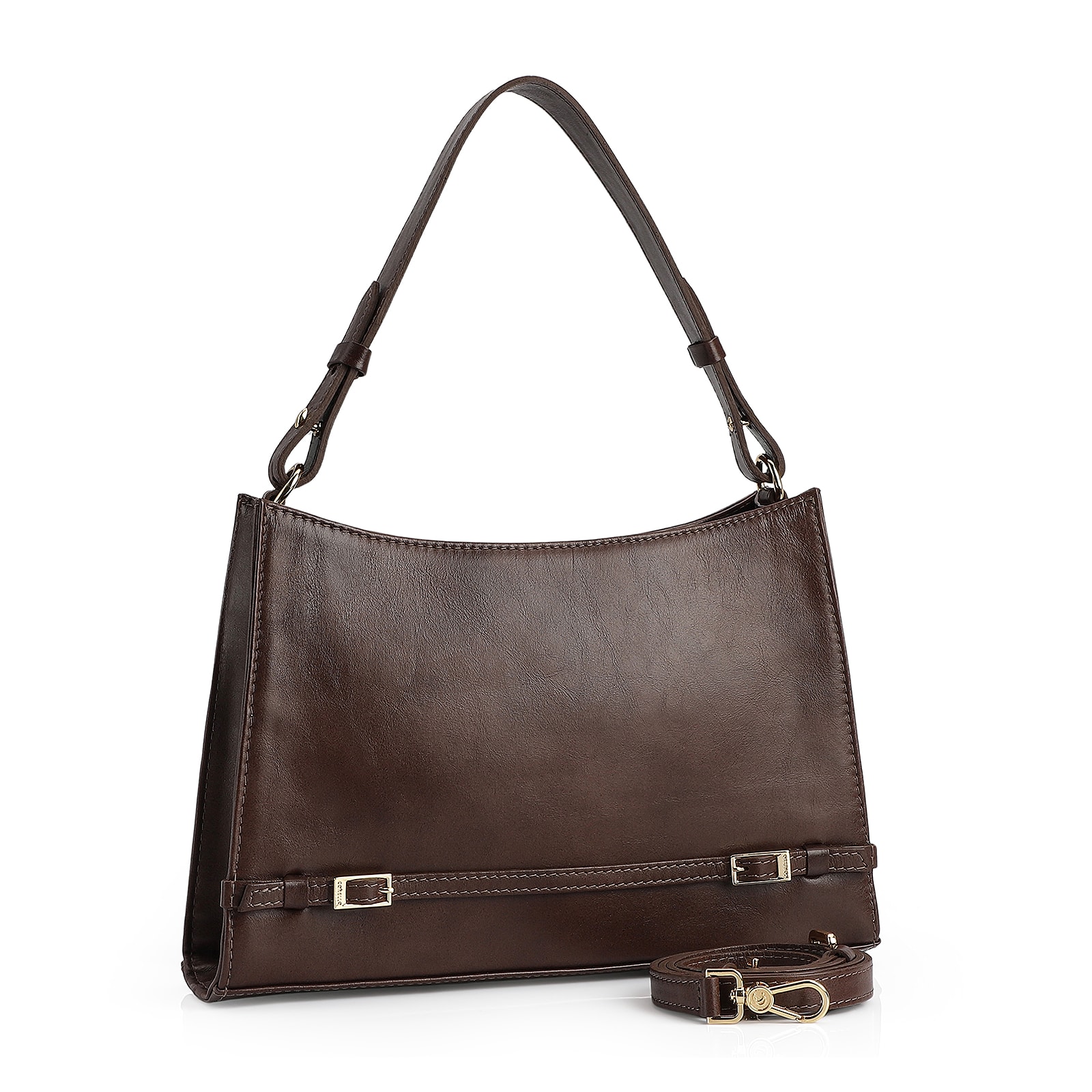 Bolsa De Ombro Couro Marrom