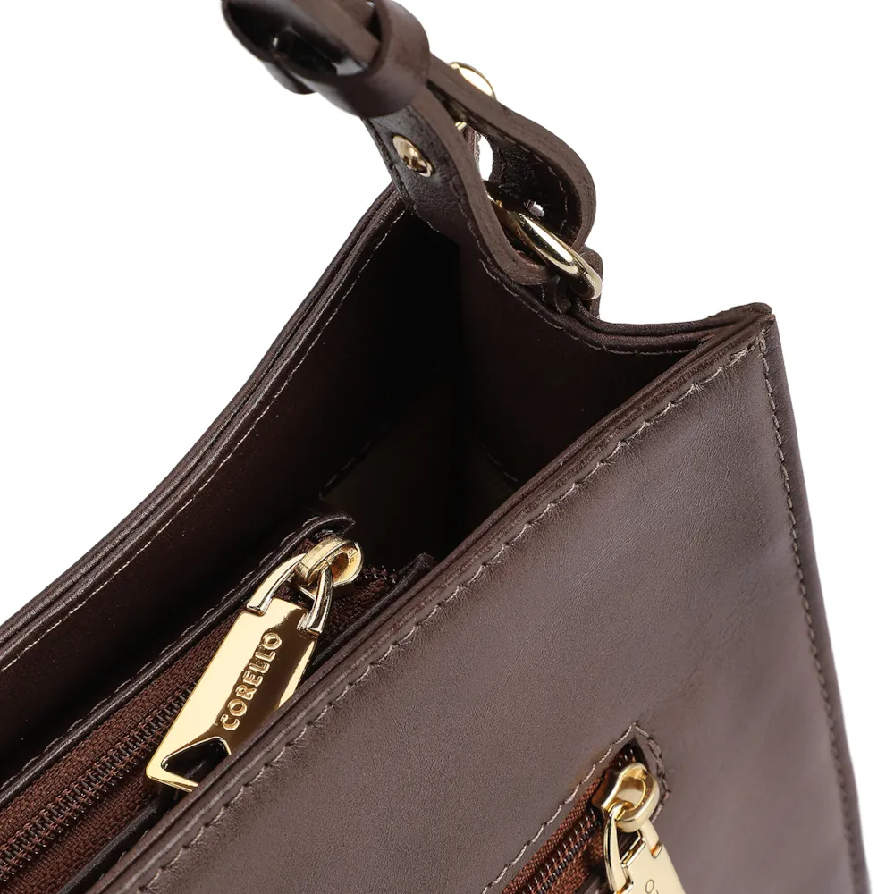Bolsa De Ombro Couro Marrom - imagem 6