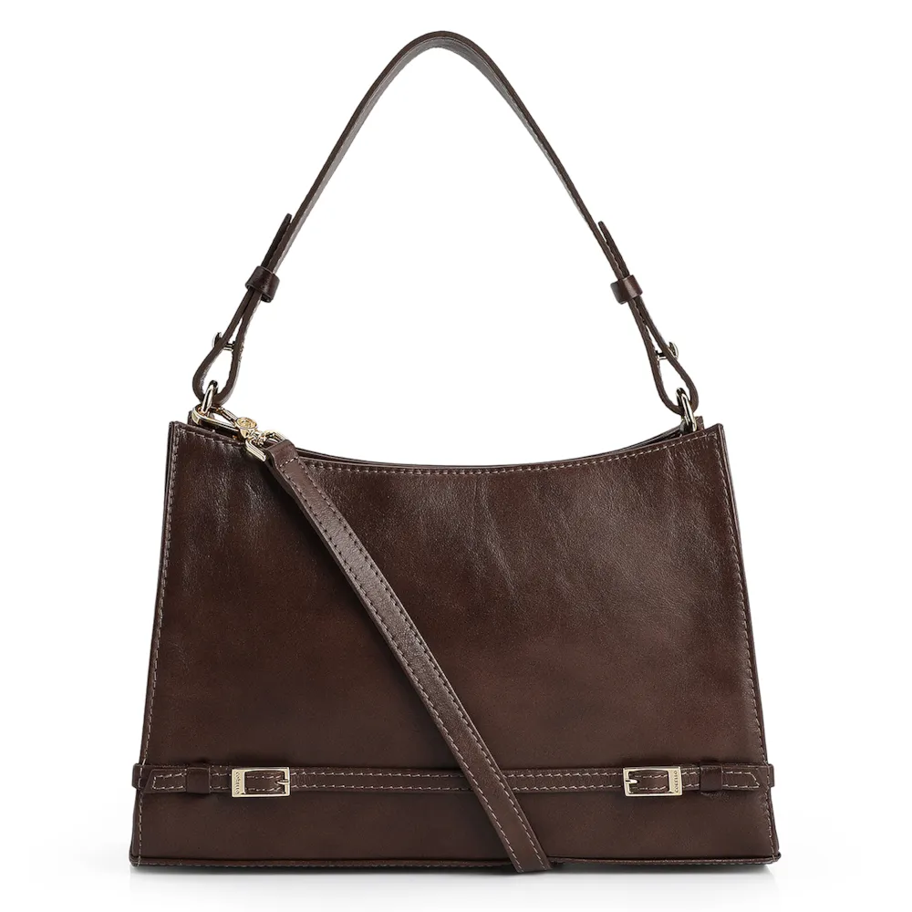 Bolsa De Ombro Couro Marrom