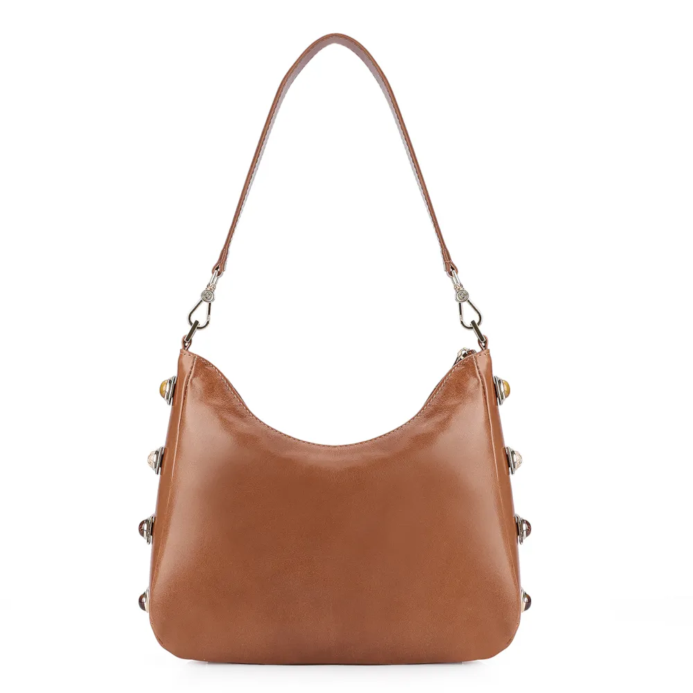 Bolsa De Ombro Couro Marrom - imagem 3