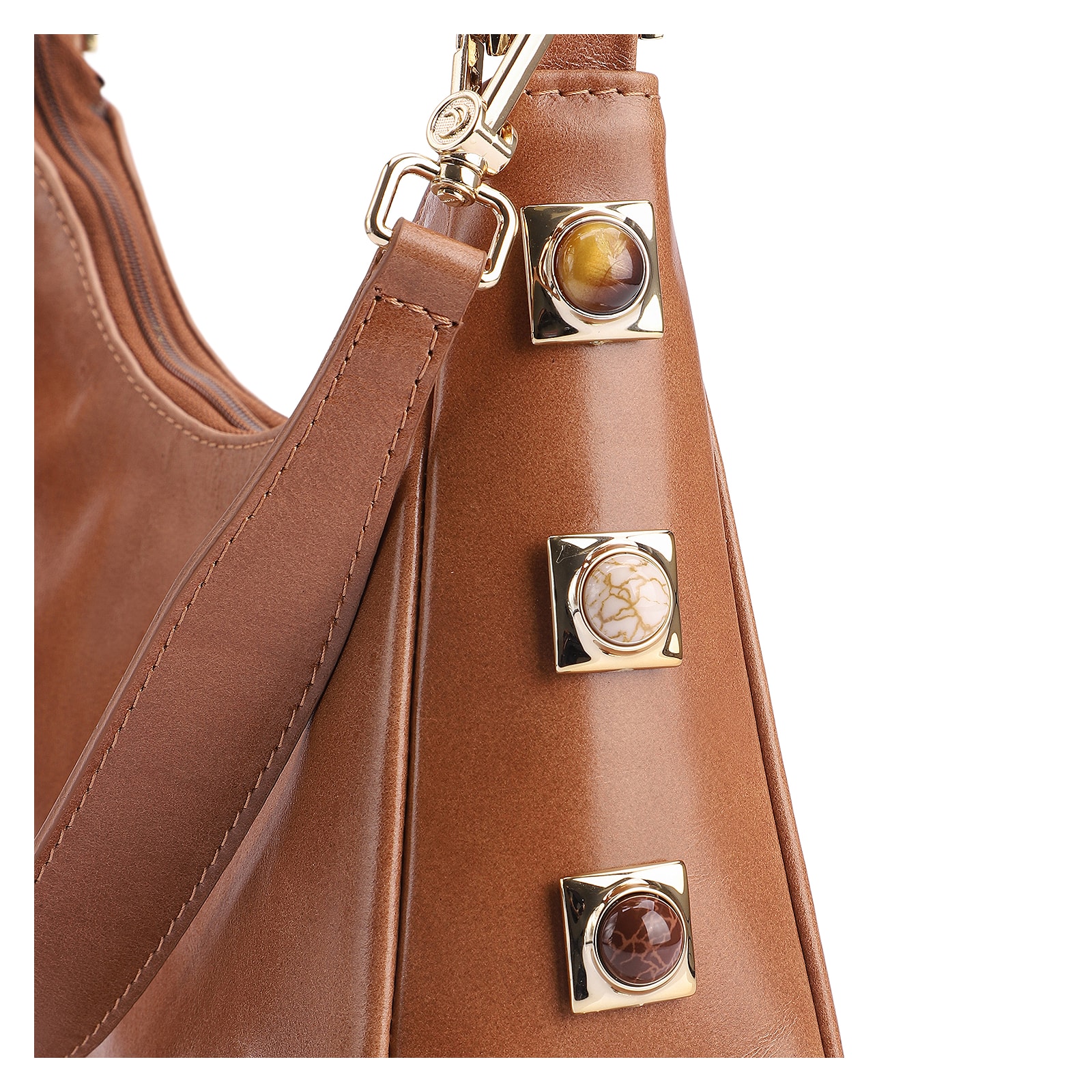 Bolsa De Ombro Couro Marrom