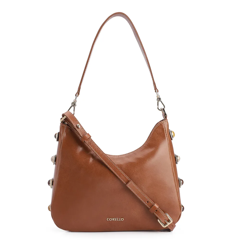 Bolsa De Ombro Couro Marrom
