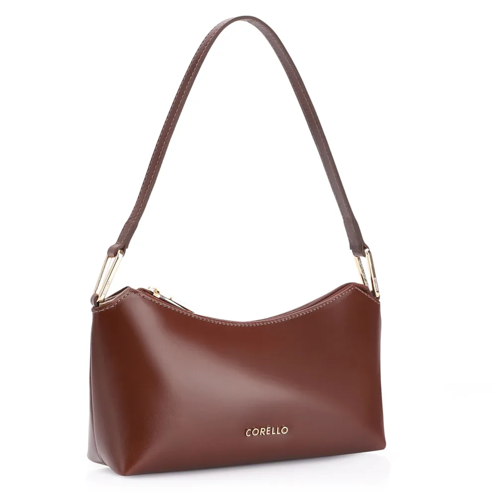 Bolsa De Ombro Couro Marrom - imagem 2
