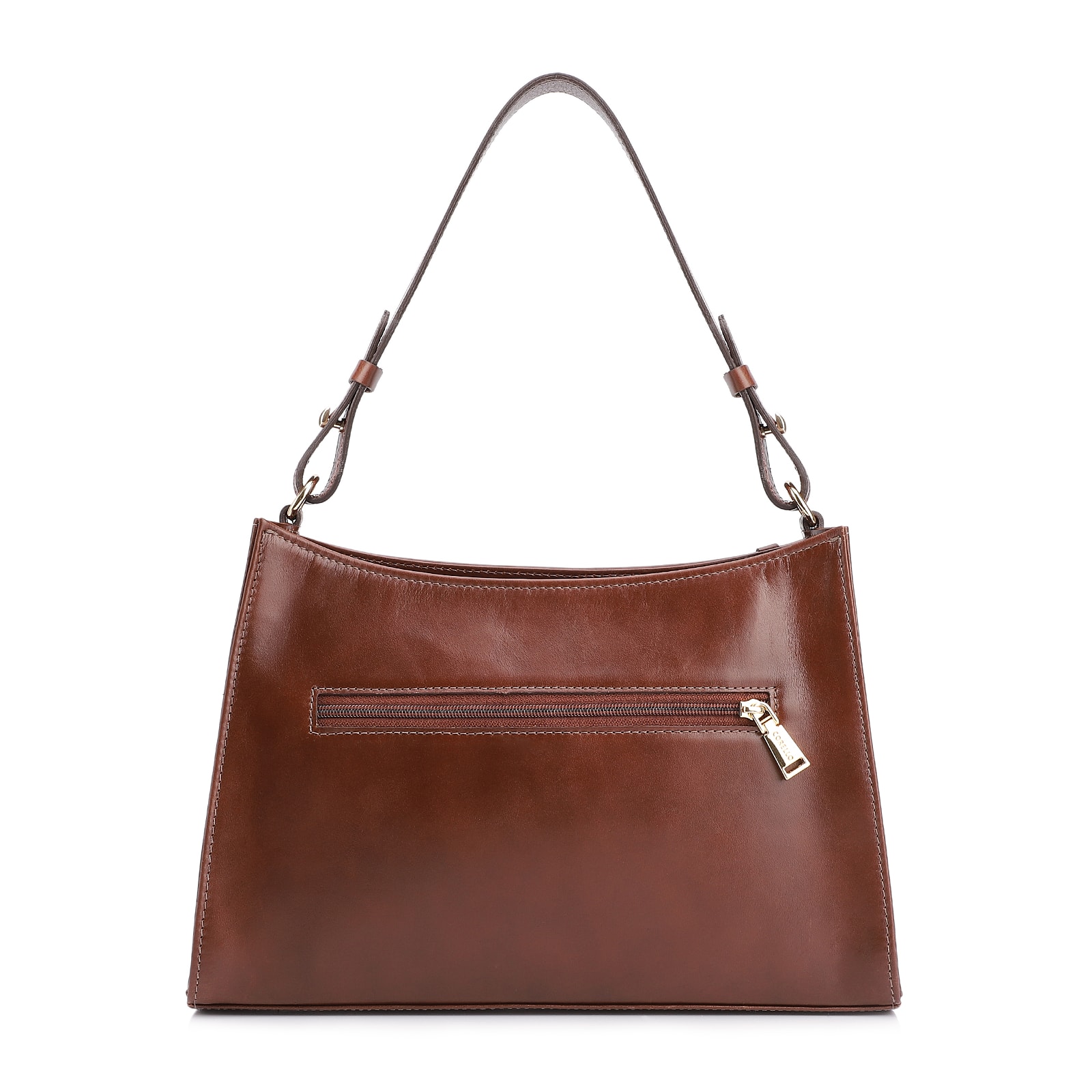 Bolsa De Ombro Couro Marrom