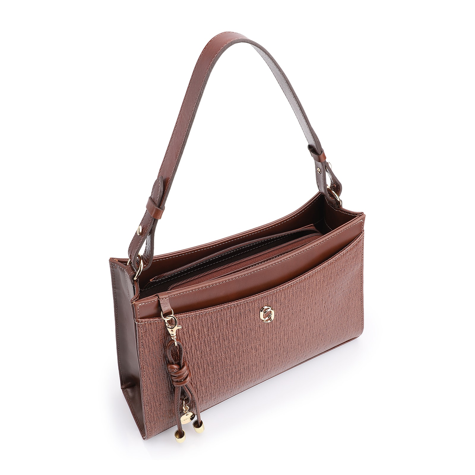 Bolsa De Ombro Couro Marrom