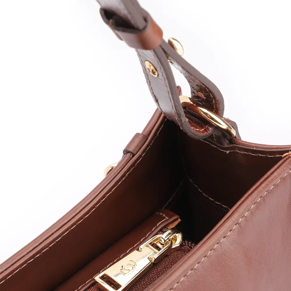 Bolsa De Ombro Couro Marrom - imagem 5