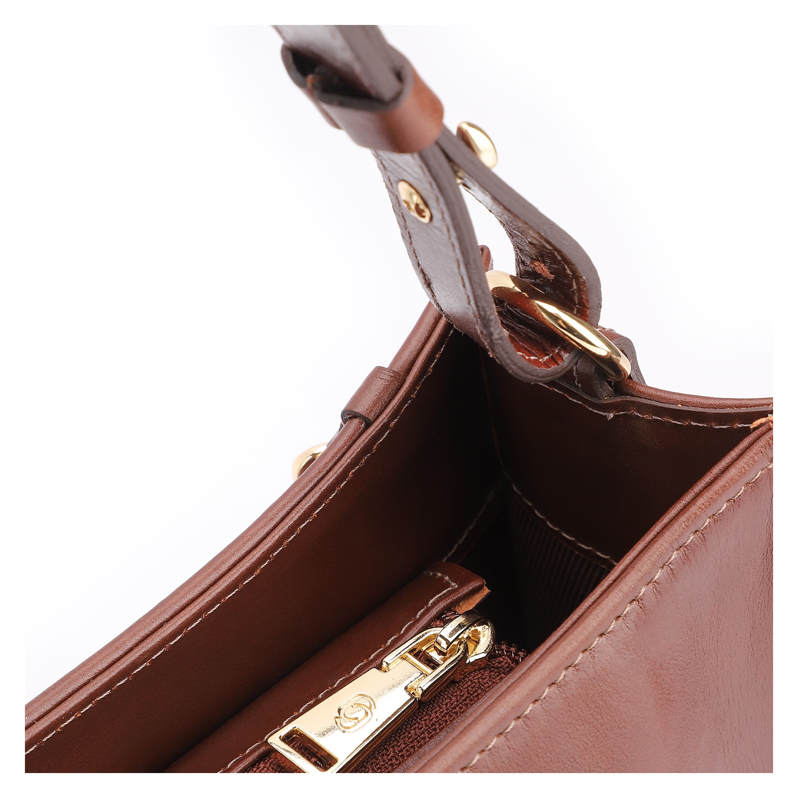 Bolsa De Ombro Couro Marrom