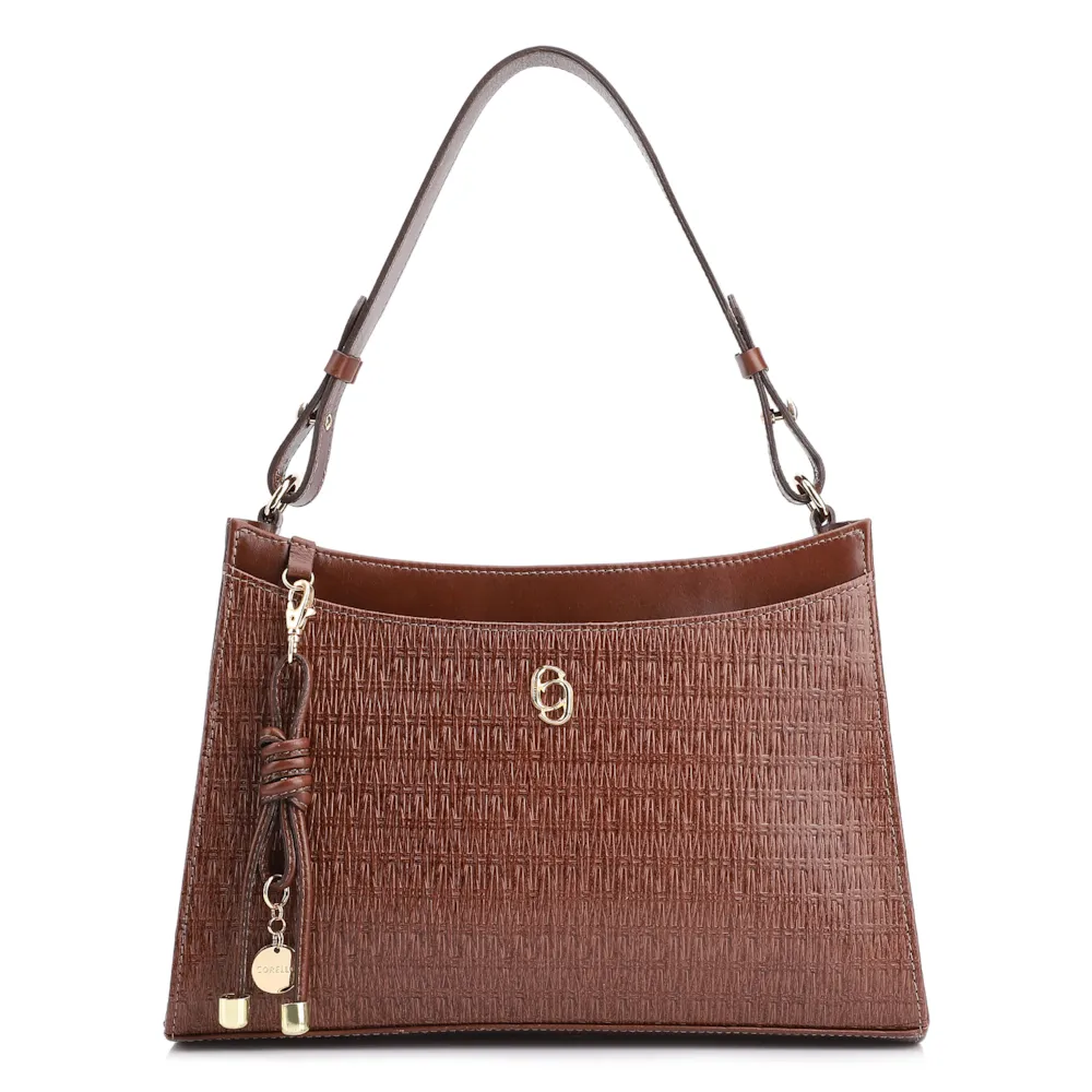 Bolsa De Ombro Couro Marrom