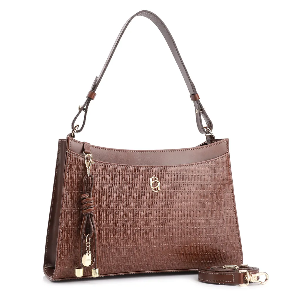 Bolsa De Ombro Couro Marrom - imagem 2