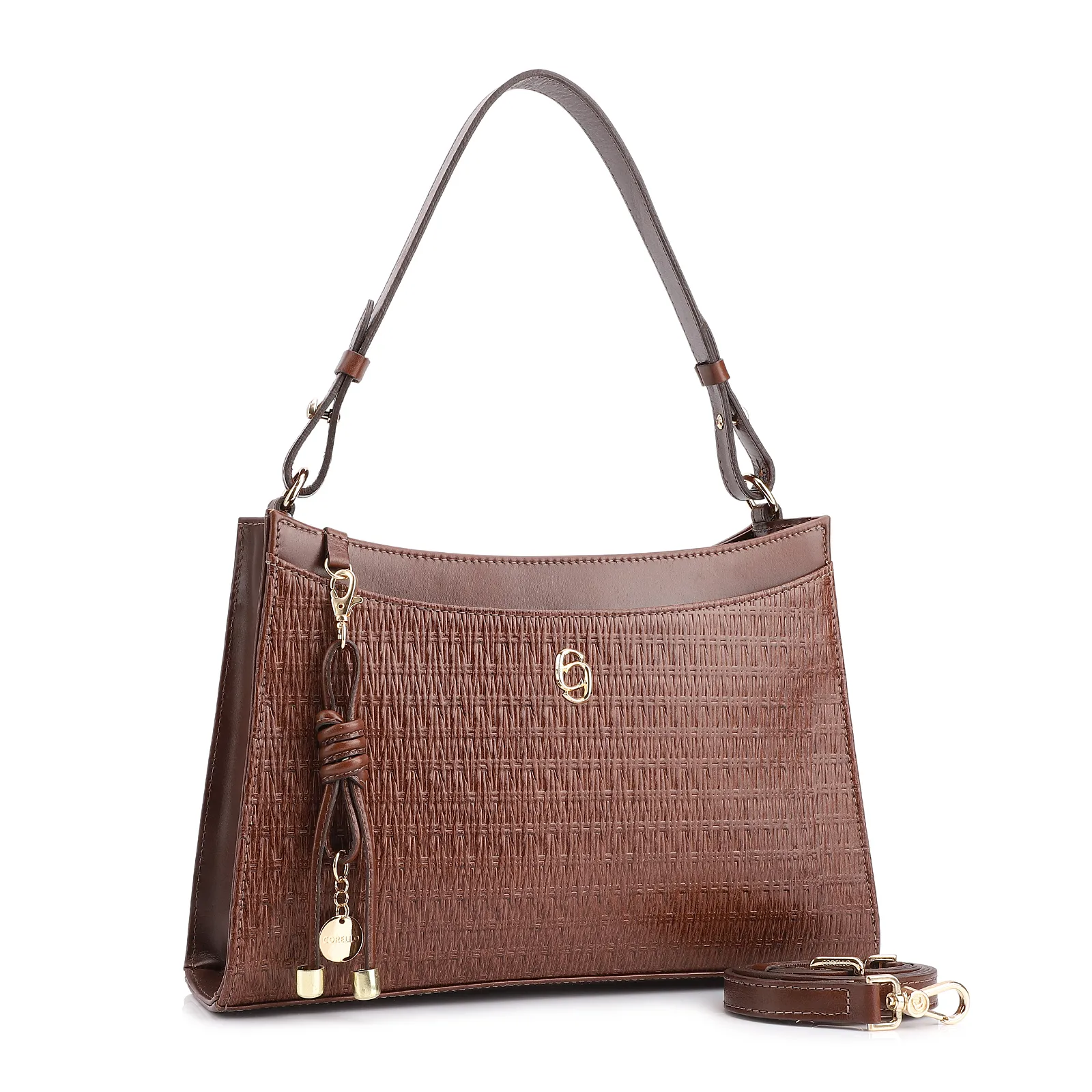 Bolsa De Ombro Couro Marrom