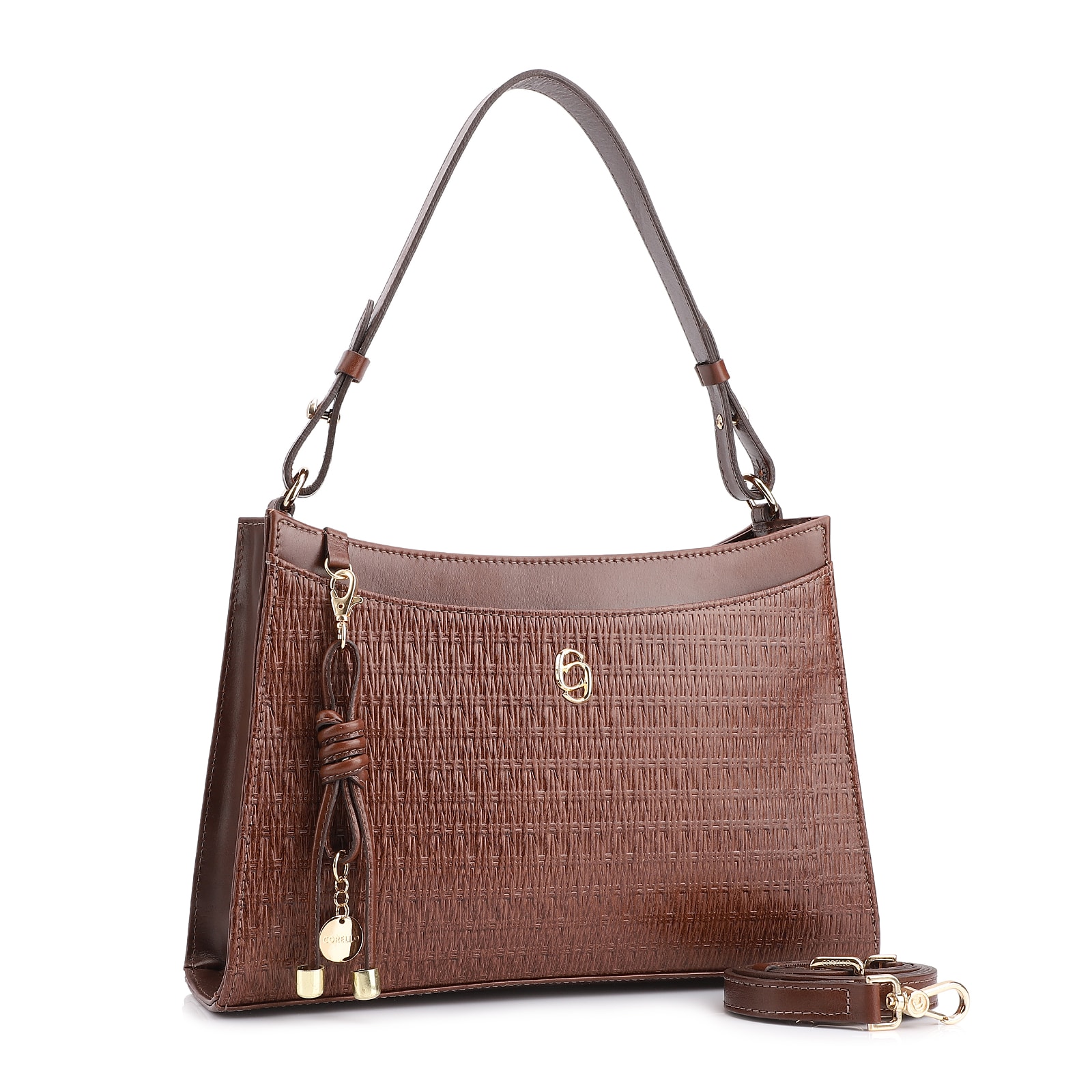 Bolsa De Ombro Couro Marrom
