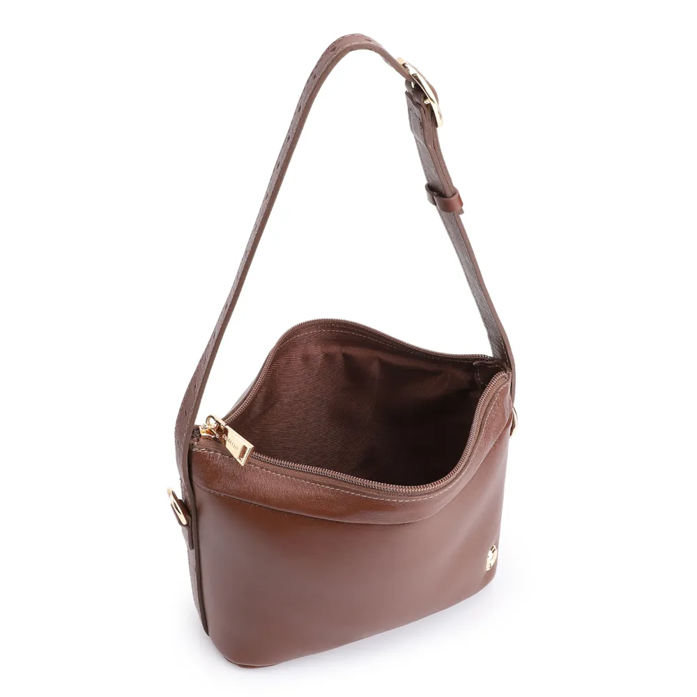 Bolsa De Ombro Couro Marrom - imagem 4