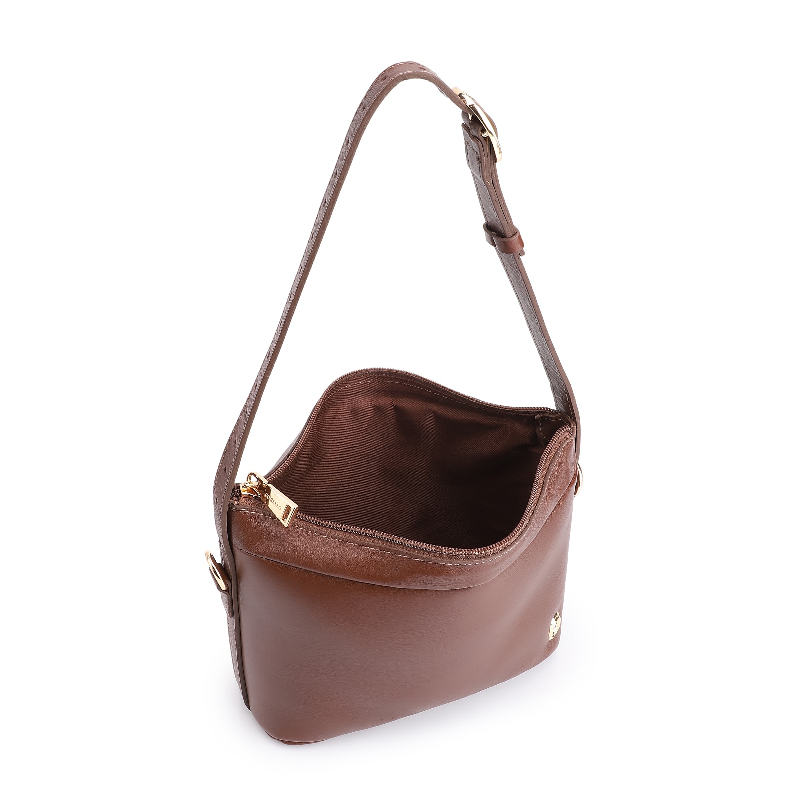 Bolsa De Ombro Couro Marrom
