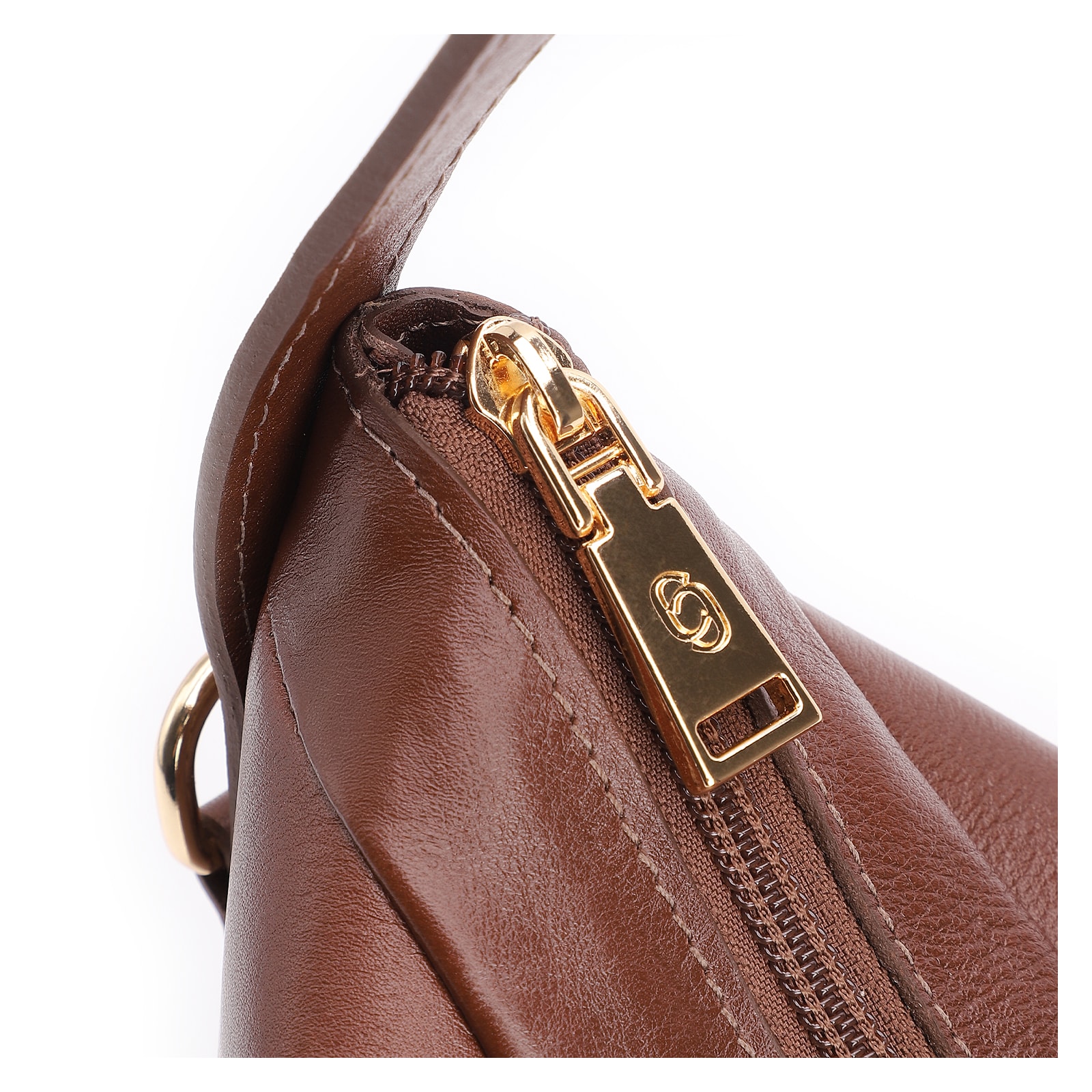 Bolsa De Ombro Couro Marrom