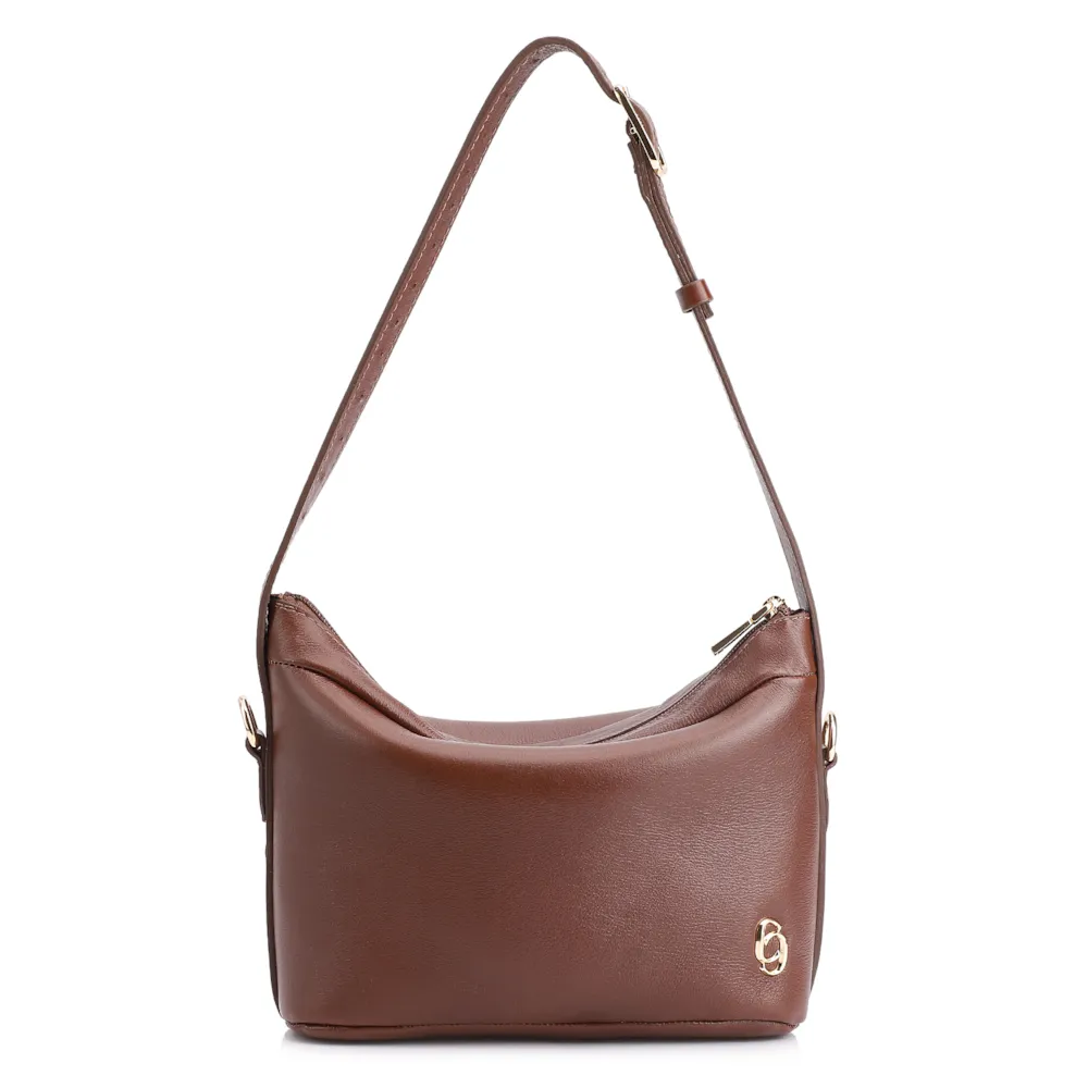 Bolsa De Ombro Couro Marrom