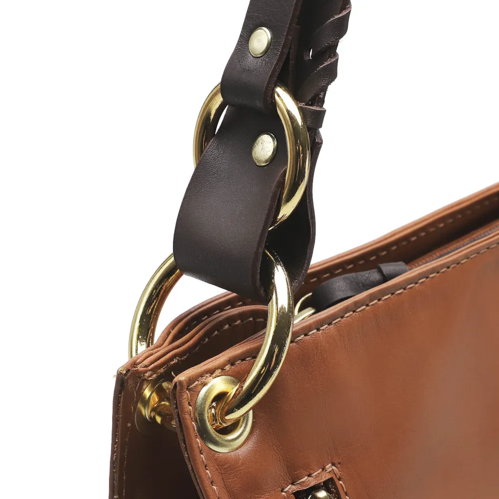 Bolsa De Ombro Couro Marrom - imagem 5