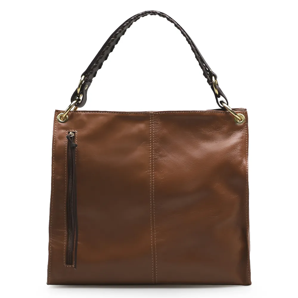Bolsa De Ombro Couro Marrom