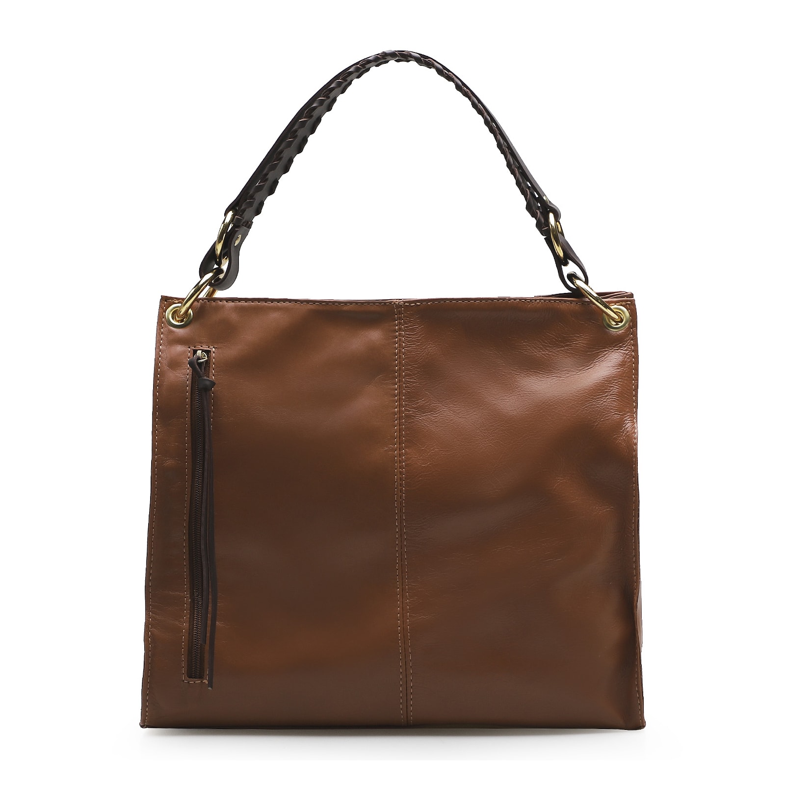 Bolsa De Ombro Couro Marrom