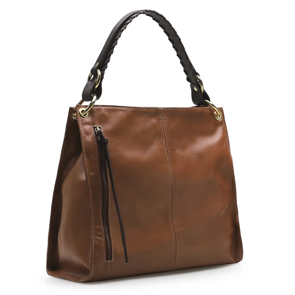 Bolsa De Ombro Couro Marrom - imagem 2