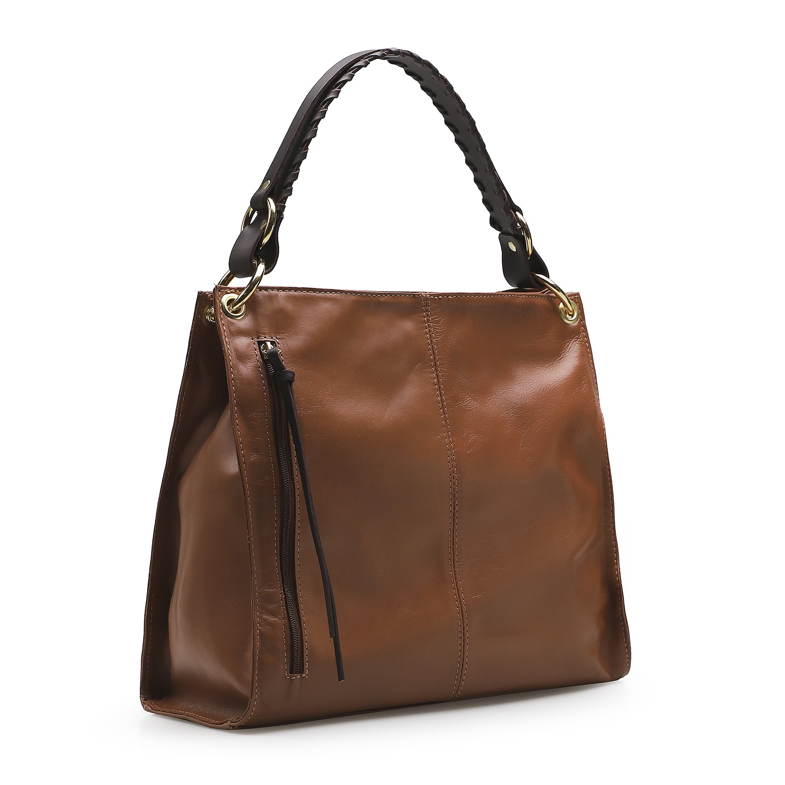 Bolsa De Ombro Couro Marrom