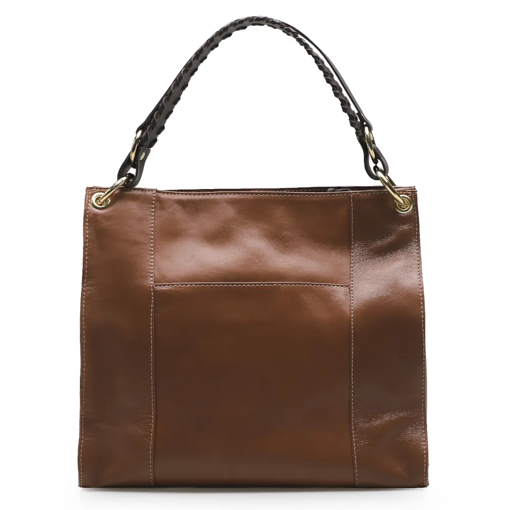 Bolsa De Ombro Couro Marrom - imagem 3