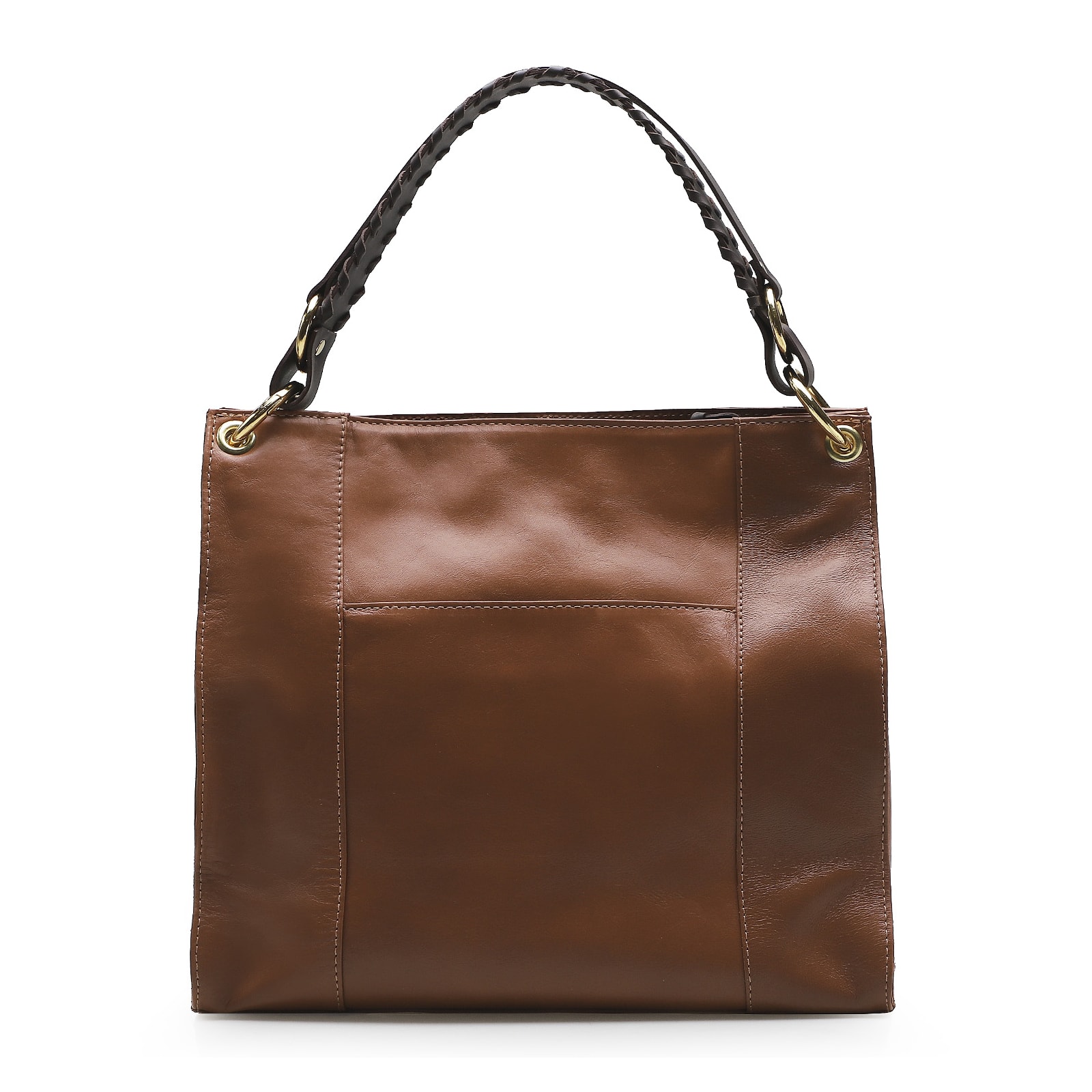 Bolsa De Ombro Couro Marrom
