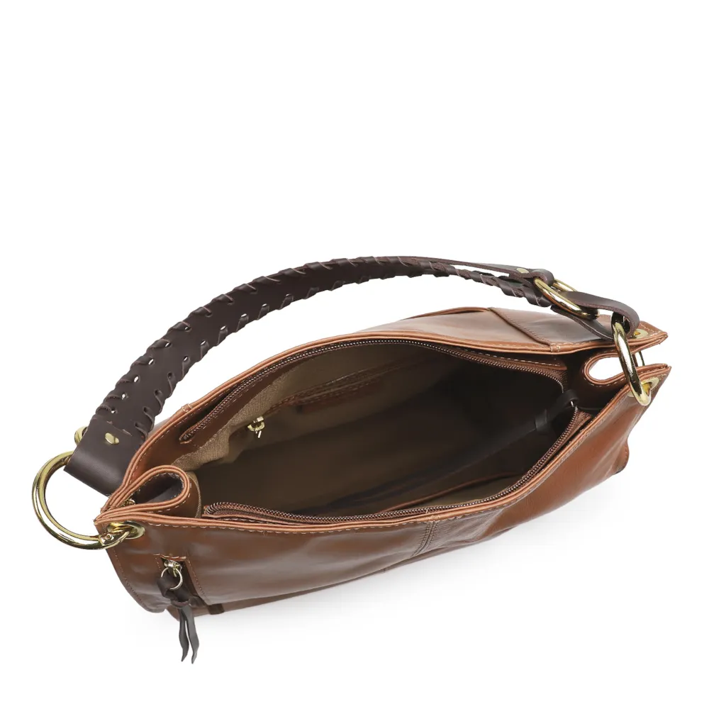 Bolsa De Ombro Couro Marrom - imagem 4