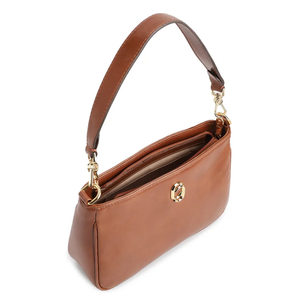 Bolsa De Ombro Couro Marrom - imagem 4