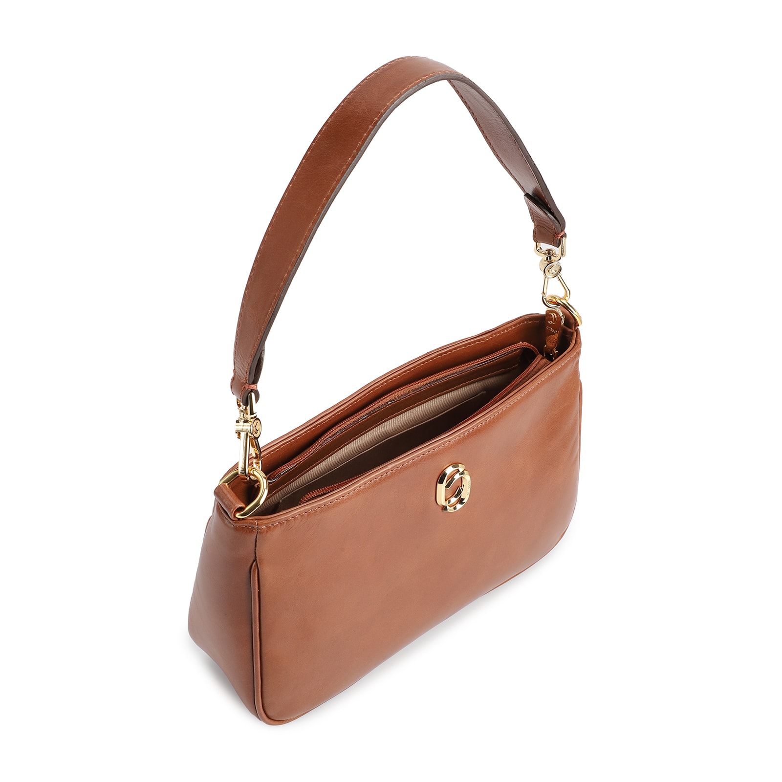 Bolsa De Ombro Couro Marrom