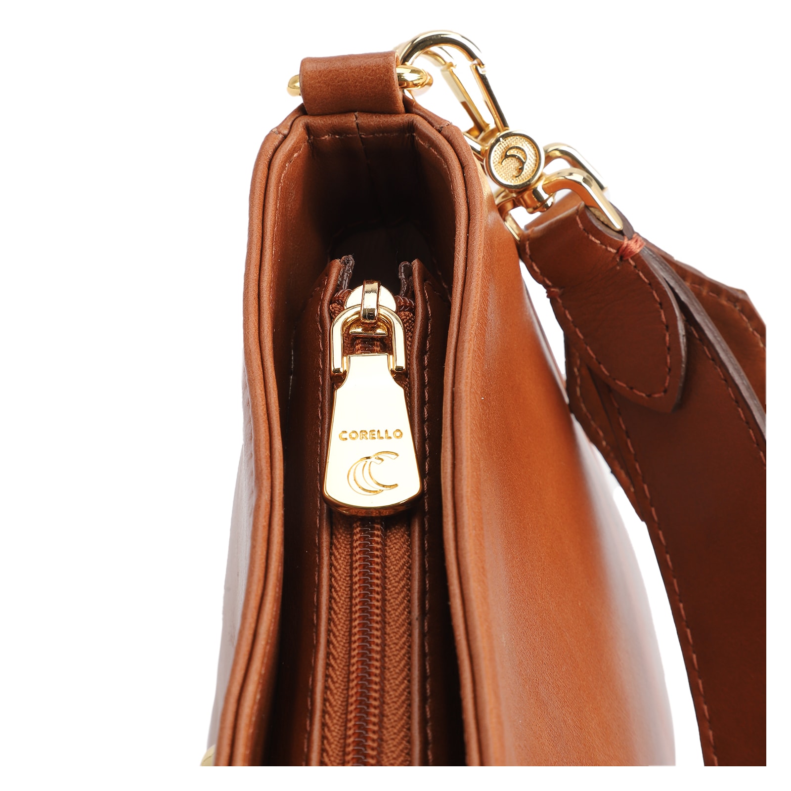 Bolsa De Ombro Couro Marrom