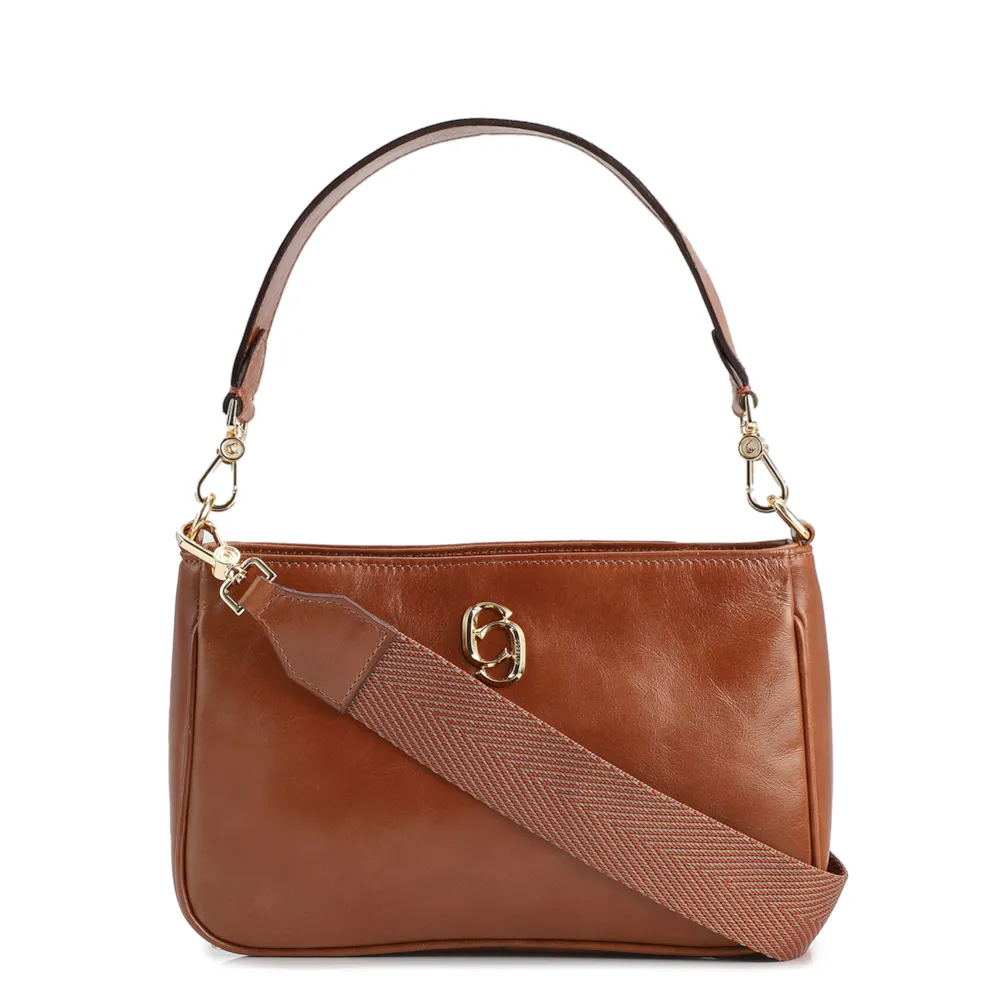 Bolsa De Ombro Couro Marrom