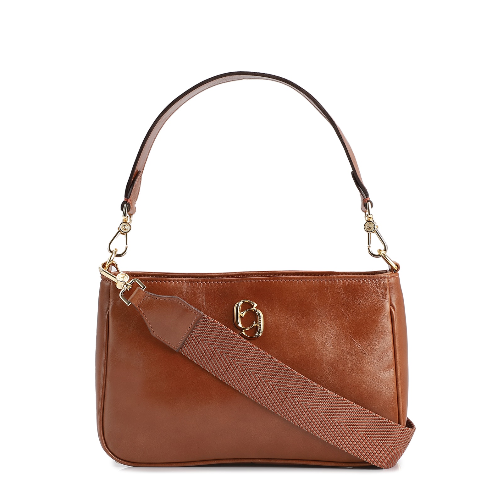 Bolsa De Ombro Couro Marrom