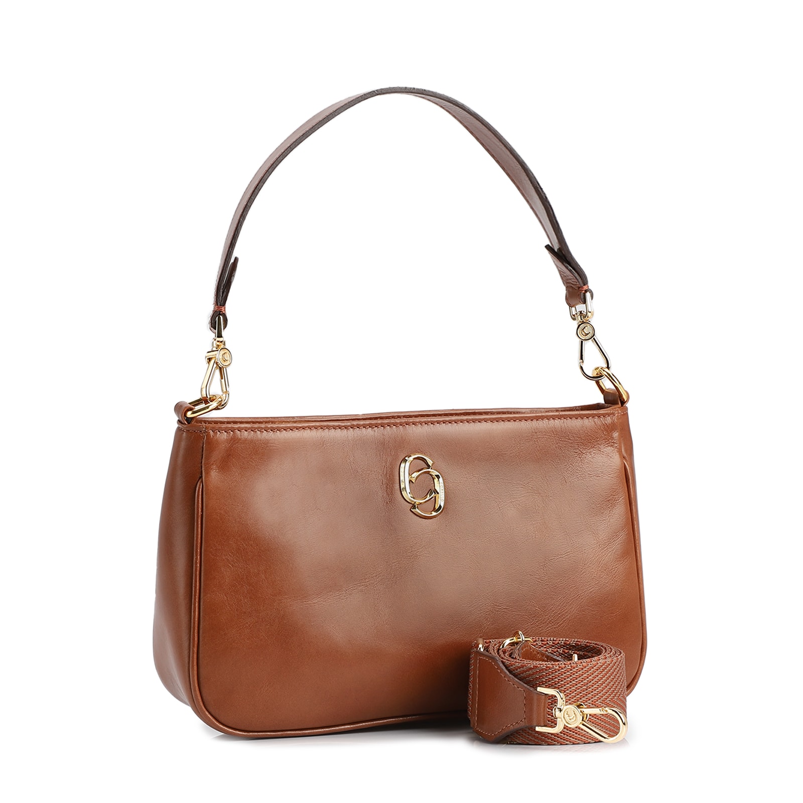 Bolsa De Ombro Couro Marrom