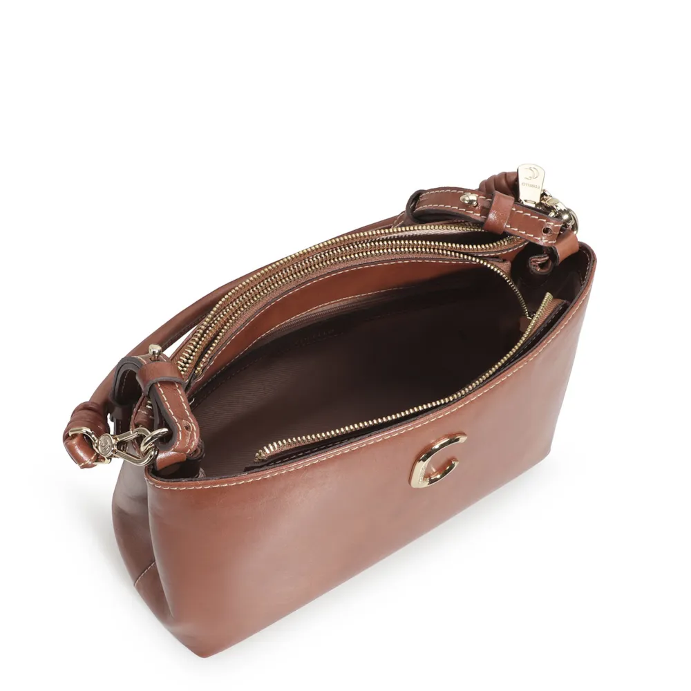 Bolsa De Ombro Couro Marrom - imagem 4