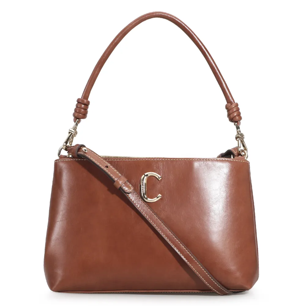 Bolsa De Ombro Couro Marrom