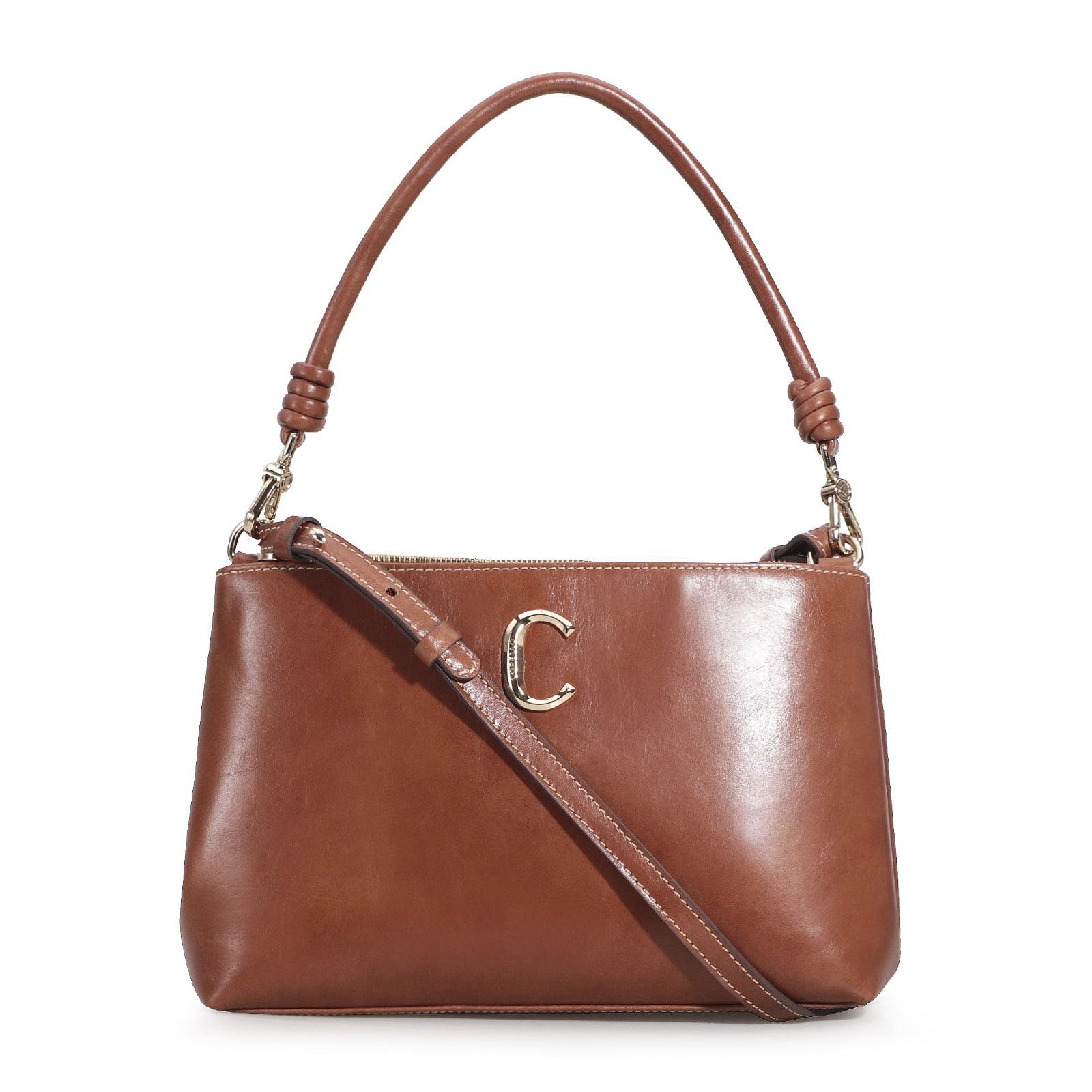 Bolsa De Ombro Couro Marrom