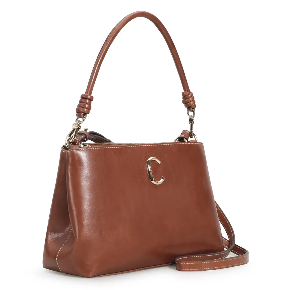 Bolsa De Ombro Couro Marrom - imagem 2
