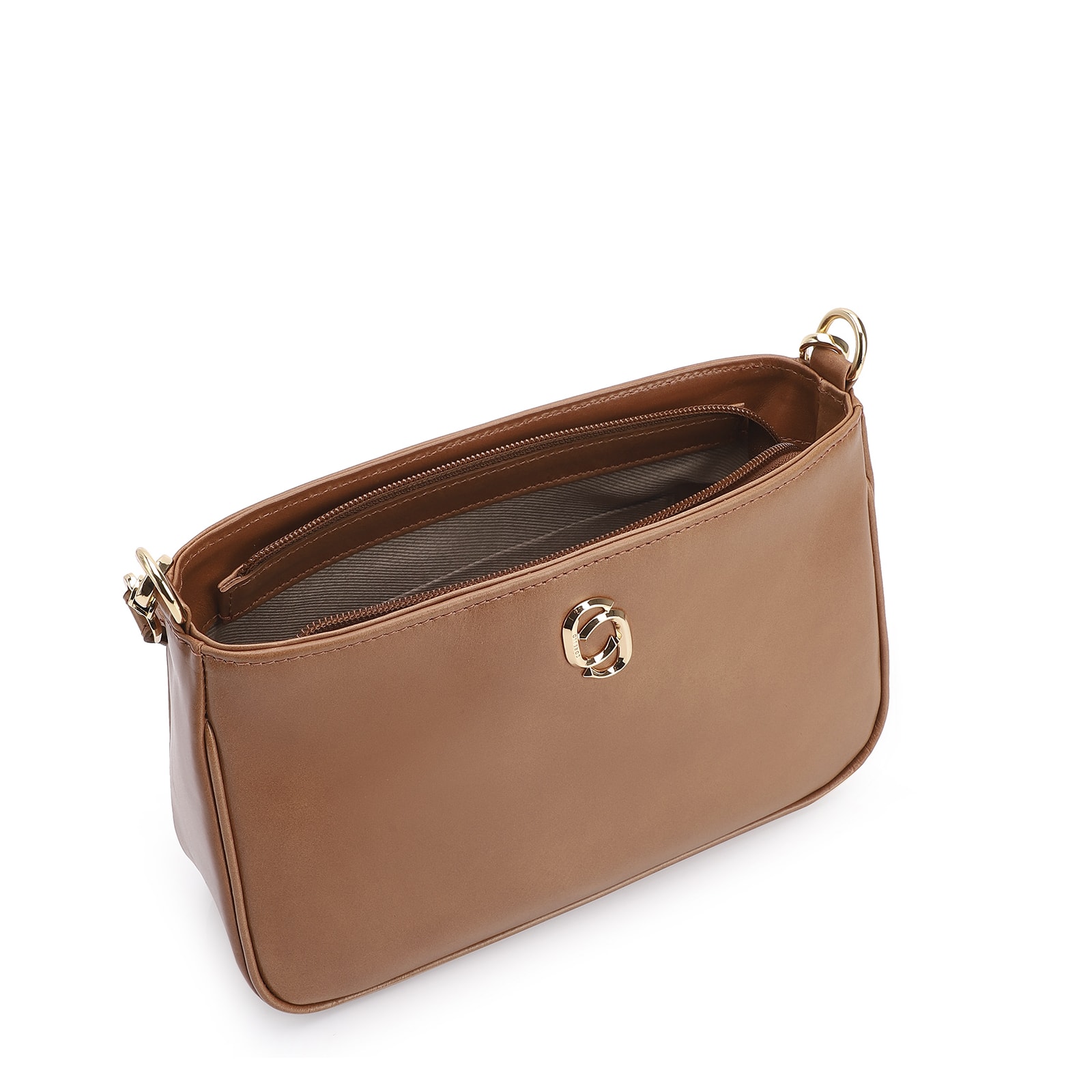 Bolsa De Ombro Couro Marrom