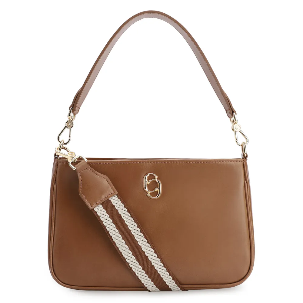 Bolsa De Ombro Couro Marrom