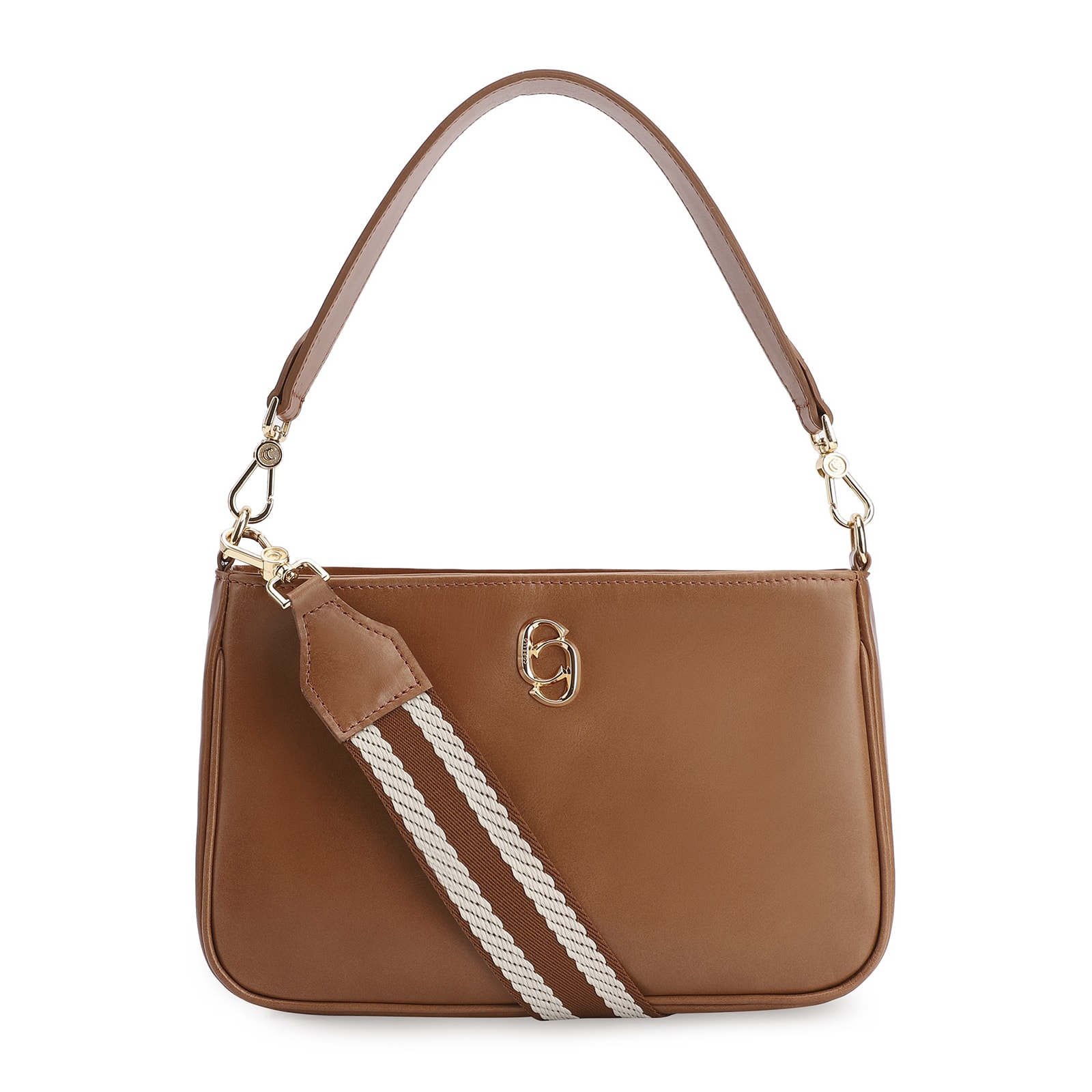 Bolsa De Ombro Couro Marrom