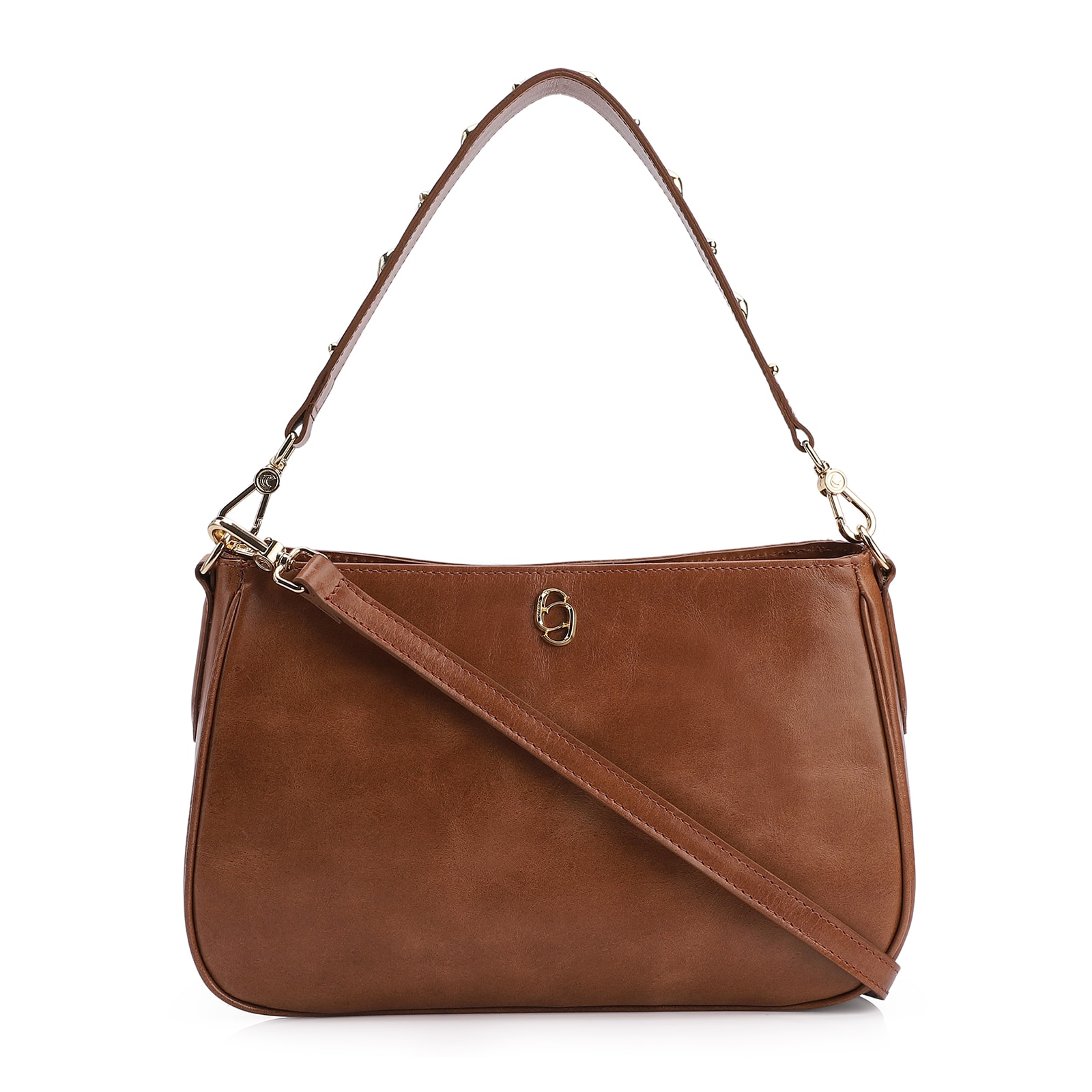 Bolsa De Ombro Couro Marrom