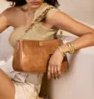 Bolsa De Ombro Couro Marrom - imagem 2