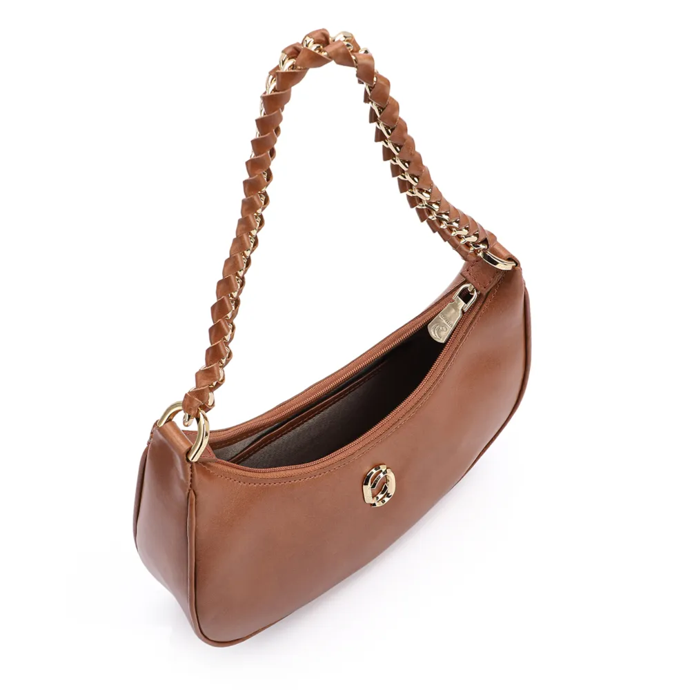 Bolsa De Ombro Couro Marrom - imagem 4